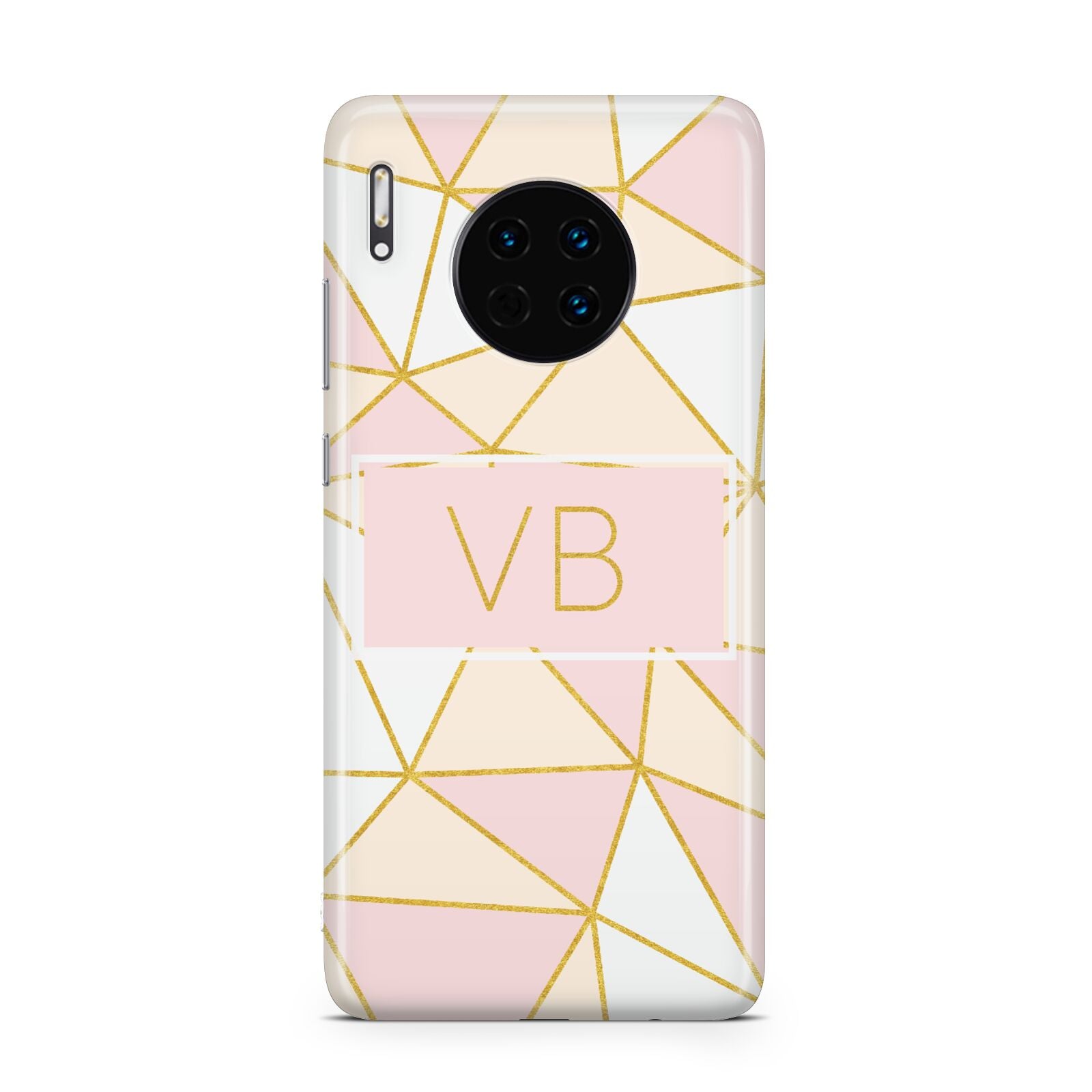 Personalised Gold Initials Geometric Huawei Mate 30