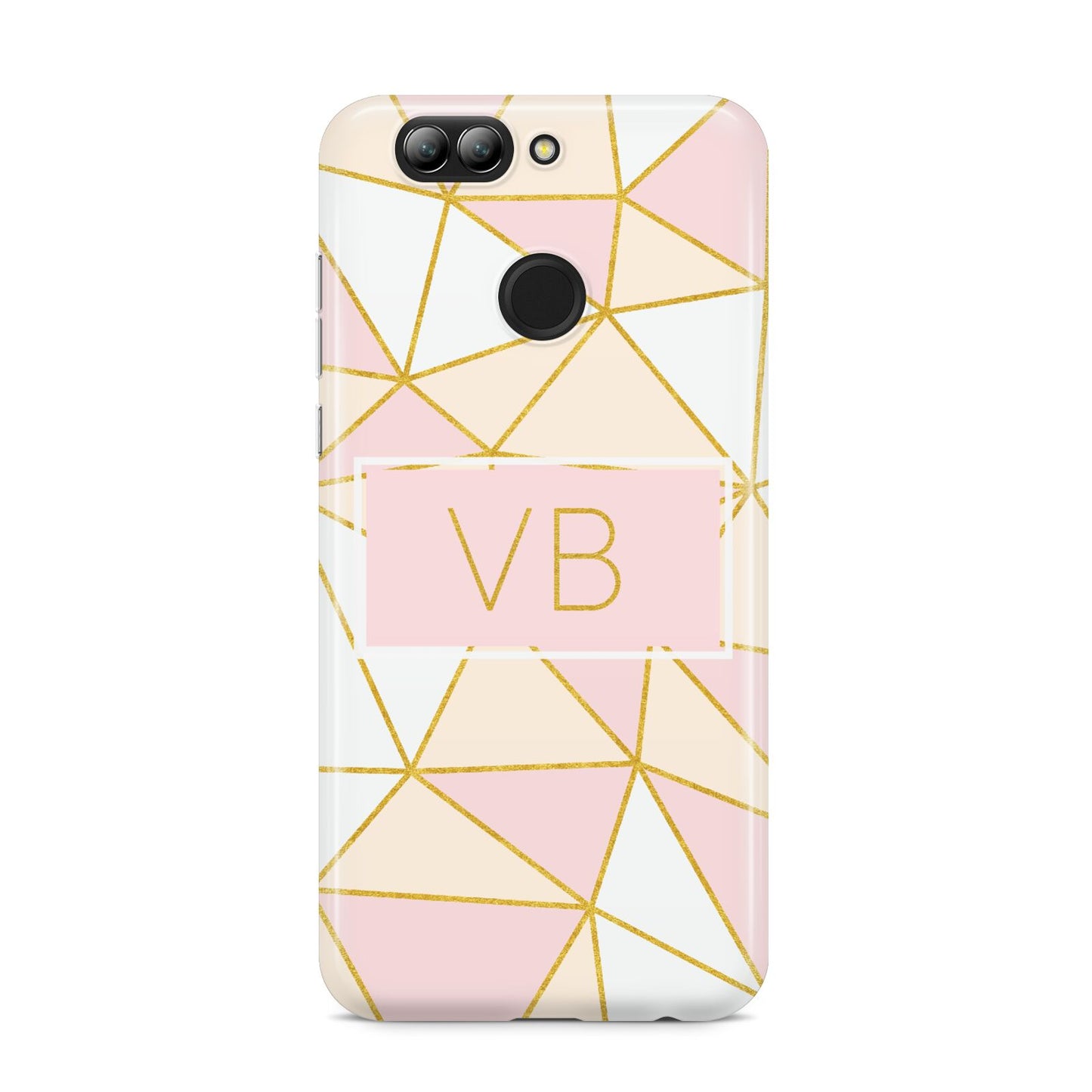Personalised Gold Initials Geometric Huawei Nova 2s Phone Case