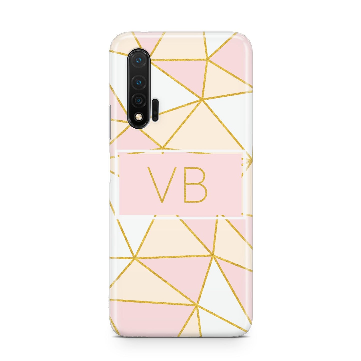 Personalised Gold Initials Geometric Huawei Nova 6 Phone Case