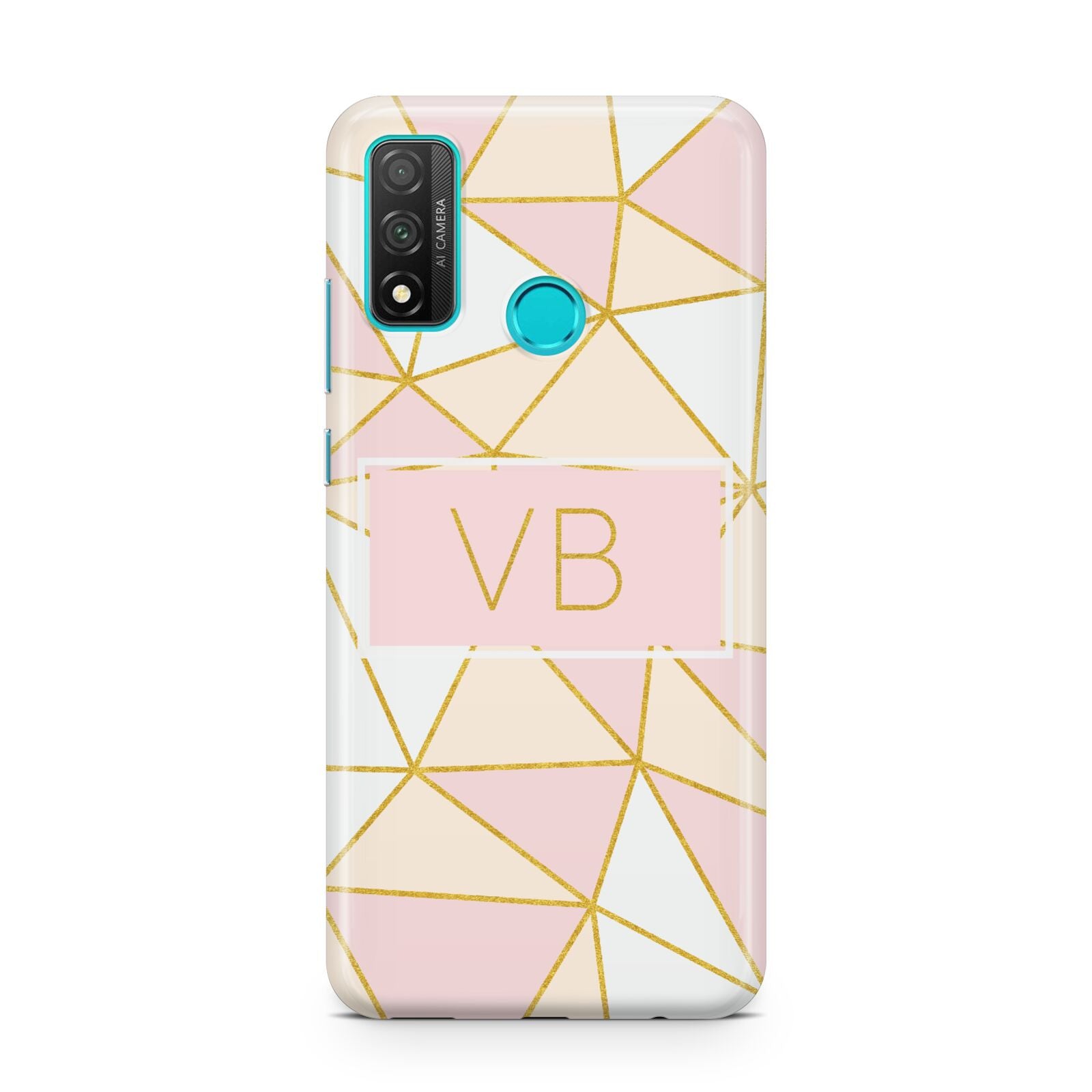Personalised Gold Initials Geometric Huawei P Smart 2020