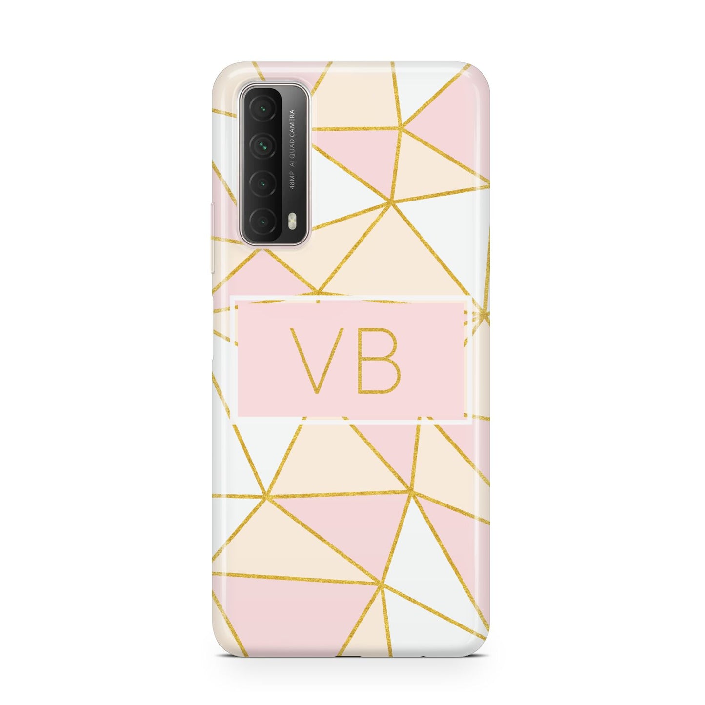 Personalised Gold Initials Geometric Huawei P Smart 2021