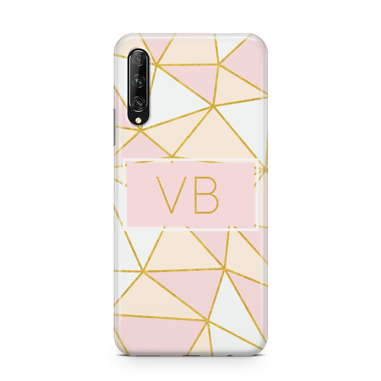 Personalised Gold Initials Geometric Huawei P Smart Pro 2019