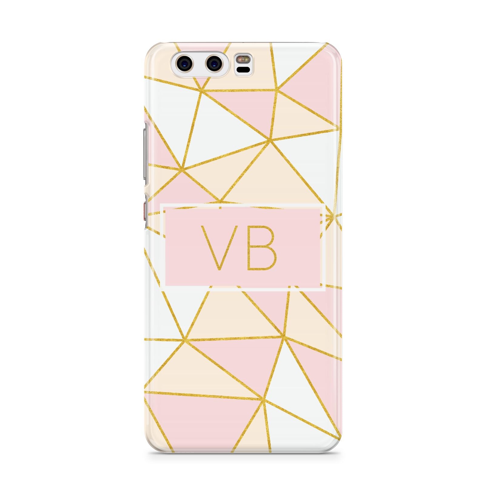 Personalised Gold Initials Geometric Huawei P10 Phone Case
