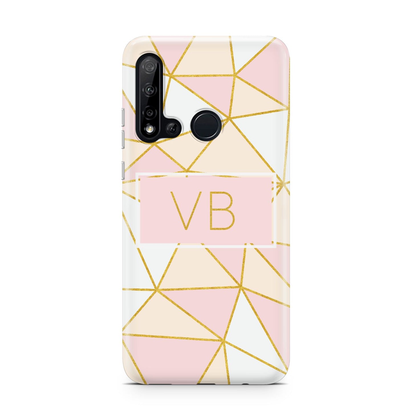 Personalised Gold Initials Geometric Huawei P20 Lite 5G Phone Case