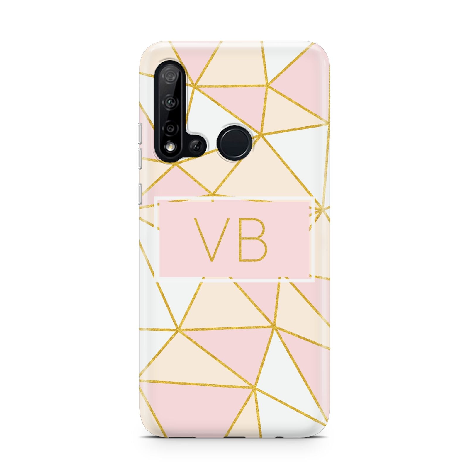 Personalised Gold Initials Geometric Huawei P20 Lite 5G Phone Case