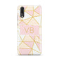 Personalised Gold Initials Geometric Huawei P20 Phone Case