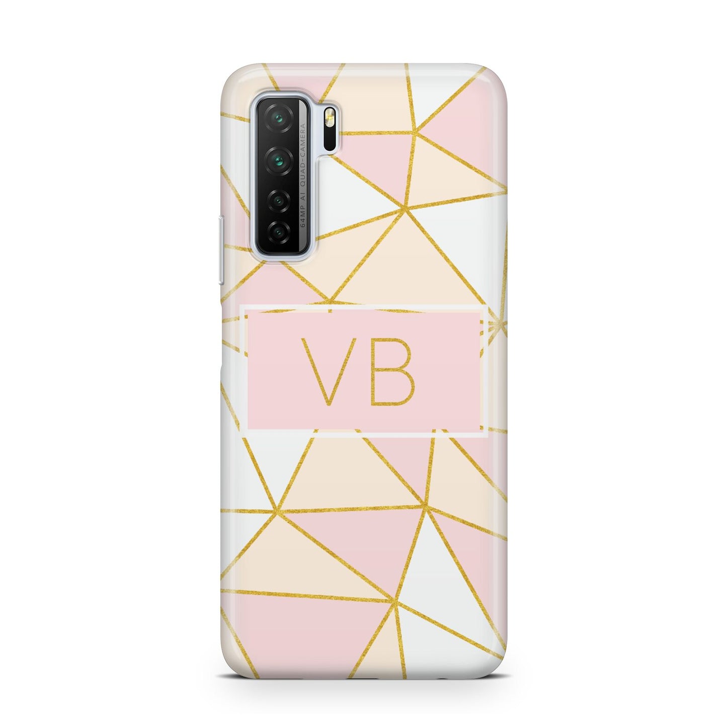 Personalised Gold Initials Geometric Huawei P40 Lite 5G Phone Case
