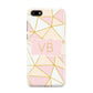 Personalised Gold Initials Geometric Huawei Y5 Prime 2018 Phone Case