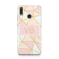 Personalised Gold Initials Geometric Huawei Y9 2019