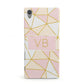 Personalised Gold Initials Geometric Sony Xperia Case
