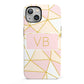 Personalised Gold Initials Geometric iPhone 13 Full Wrap 3D Tough Case