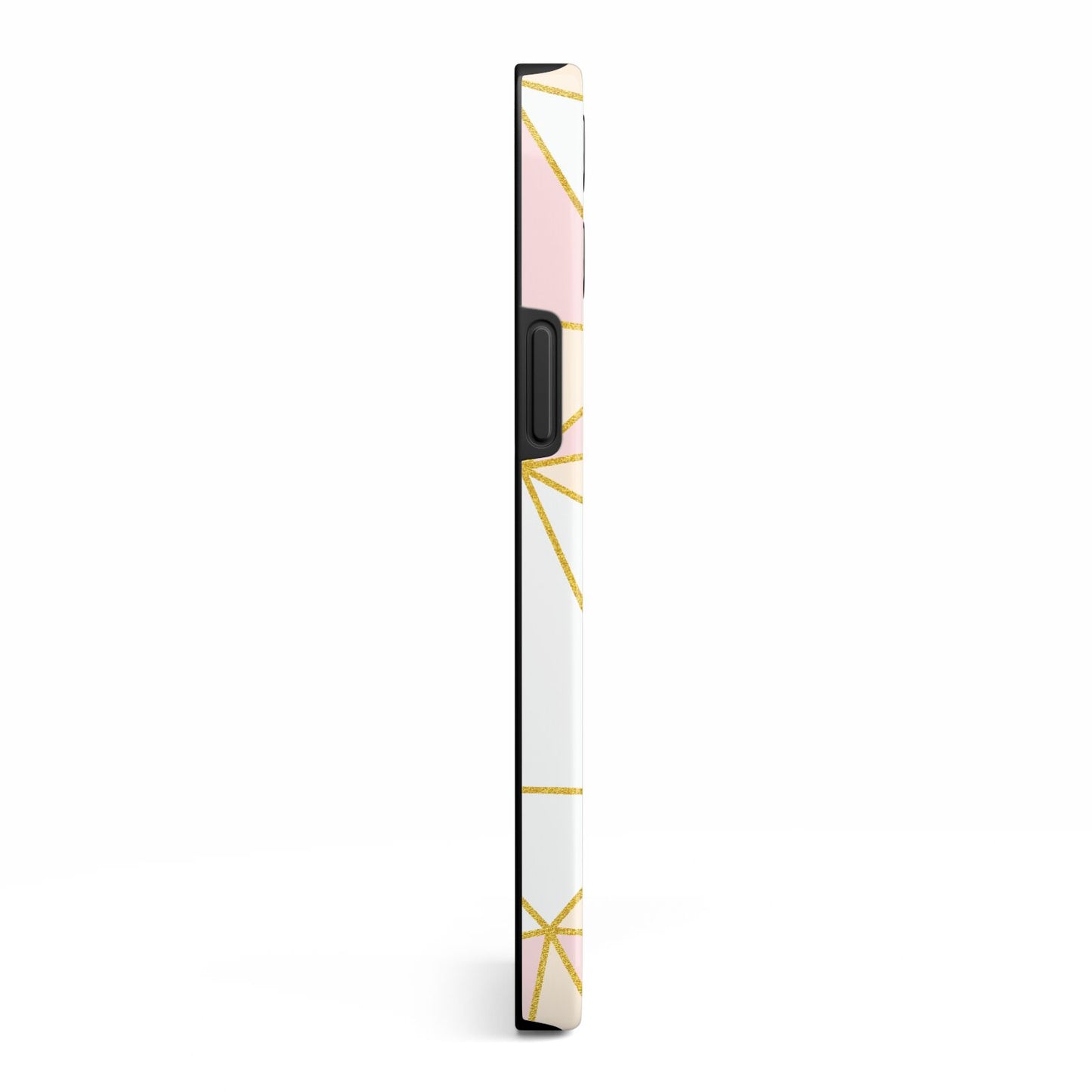 Personalised Gold Initials Geometric iPhone 13 Pro Max Side Image 3D Tough Case