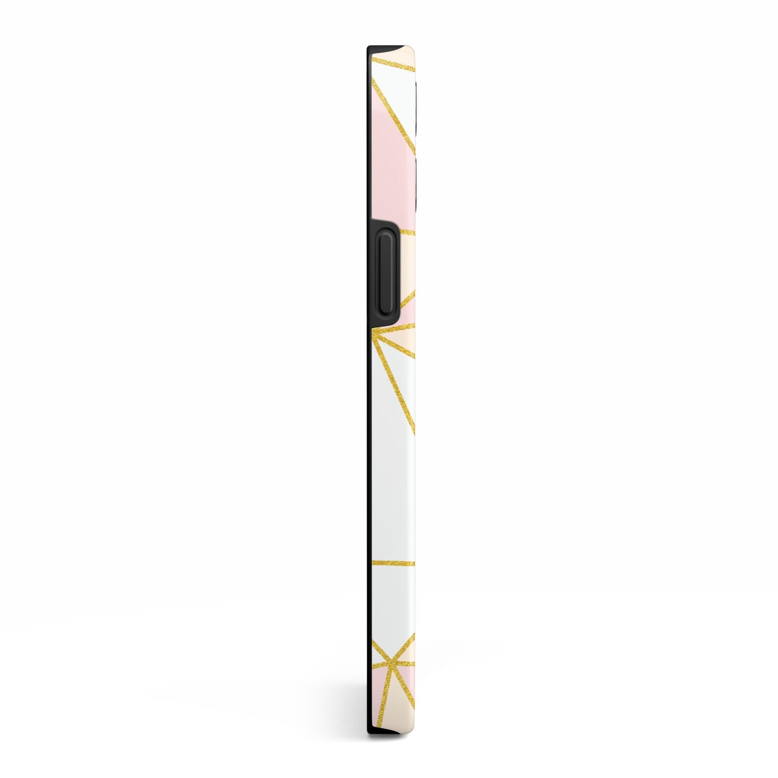 Personalised Gold Initials Geometric iPhone 13 Pro Max Side Image 3D Tough Case