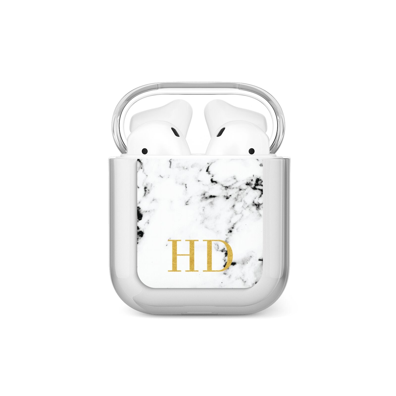 Personalised Gold Initials Marble New AirPods Case