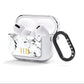 Personalised Gold Initials Marble New AirPods Clear Case 3rd Gen Side Image