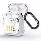 Personalised Gold Initials Marble New AirPods Clear Case Side Image
