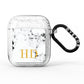 Personalised Gold Initials Marble New AirPods Glitter Case
