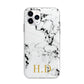 Personalised Gold Initials Marble New Apple iPhone 11 Pro in Silver with Bumper Case