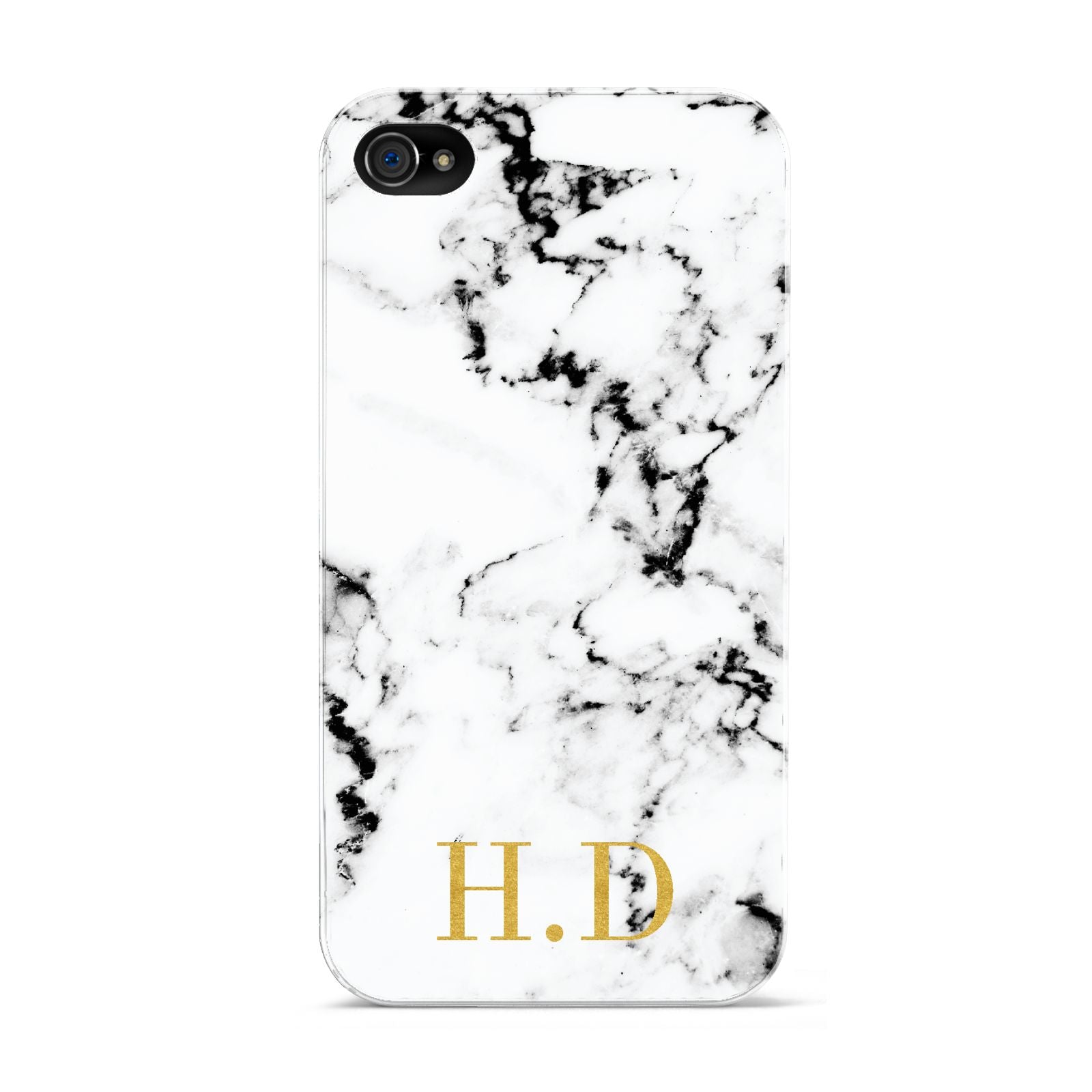 Personalised Gold Initials Marble New Apple iPhone 4s Case