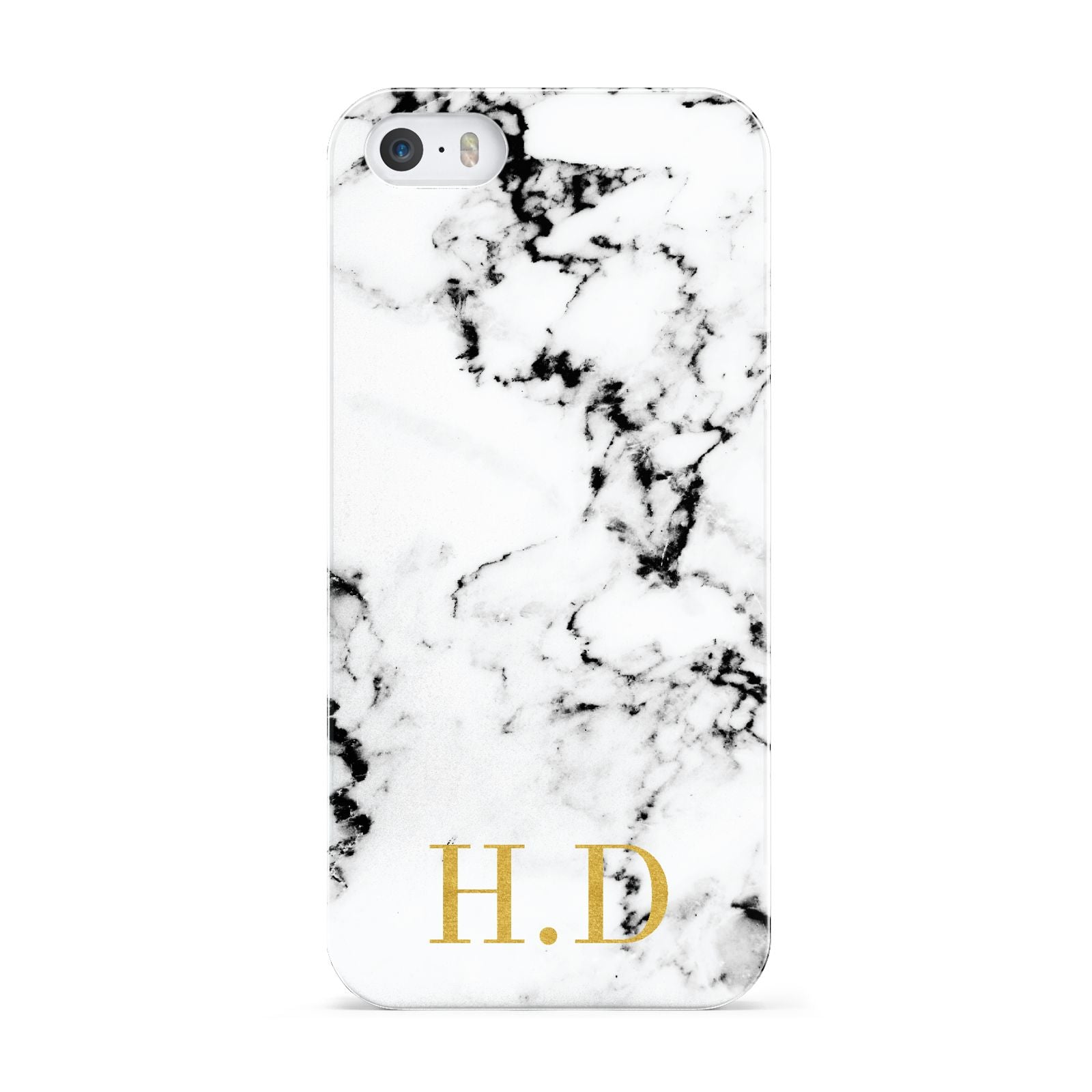 Personalised Gold Initials Marble New Apple iPhone 5 Case