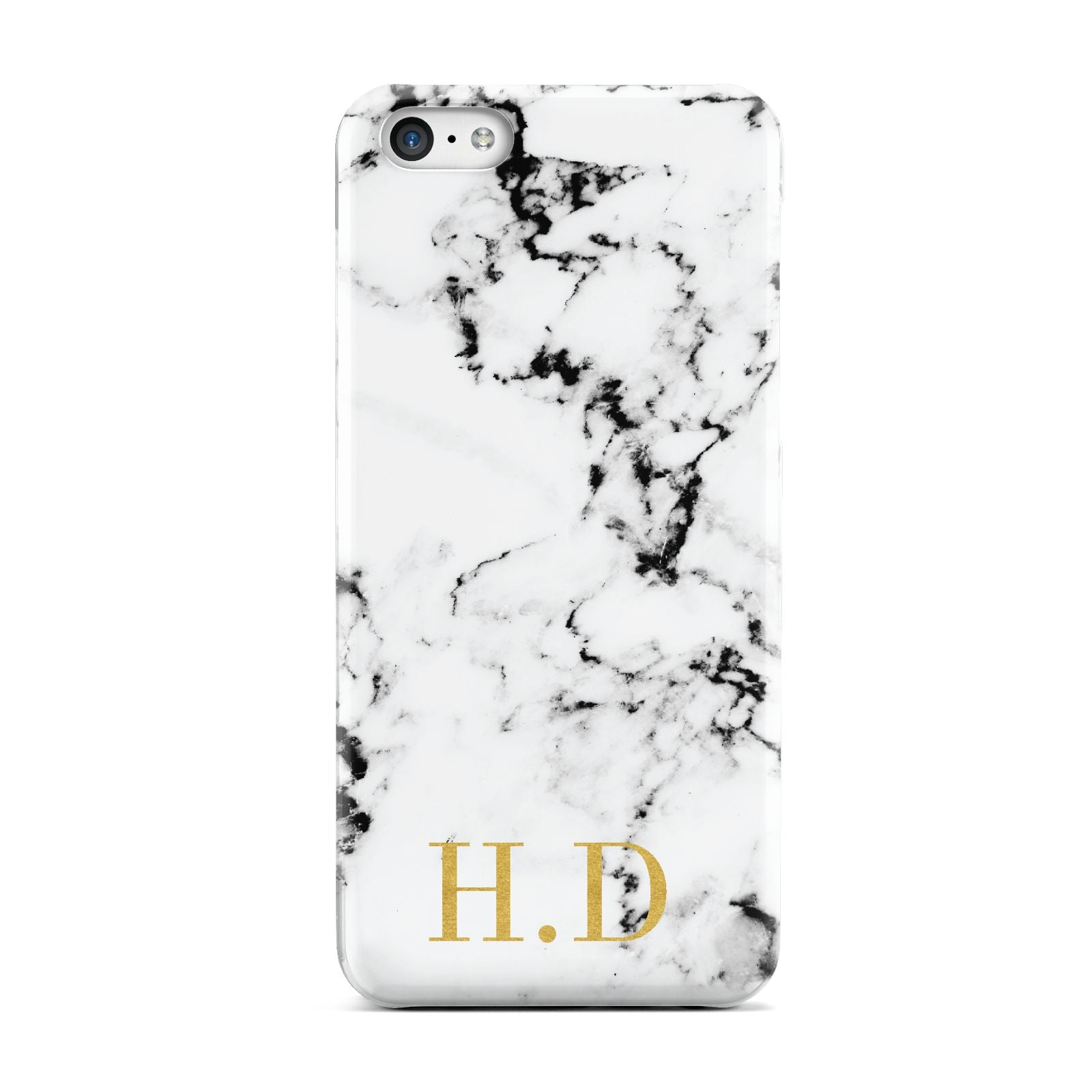Personalised Gold Initials Marble New Apple iPhone 5c Case