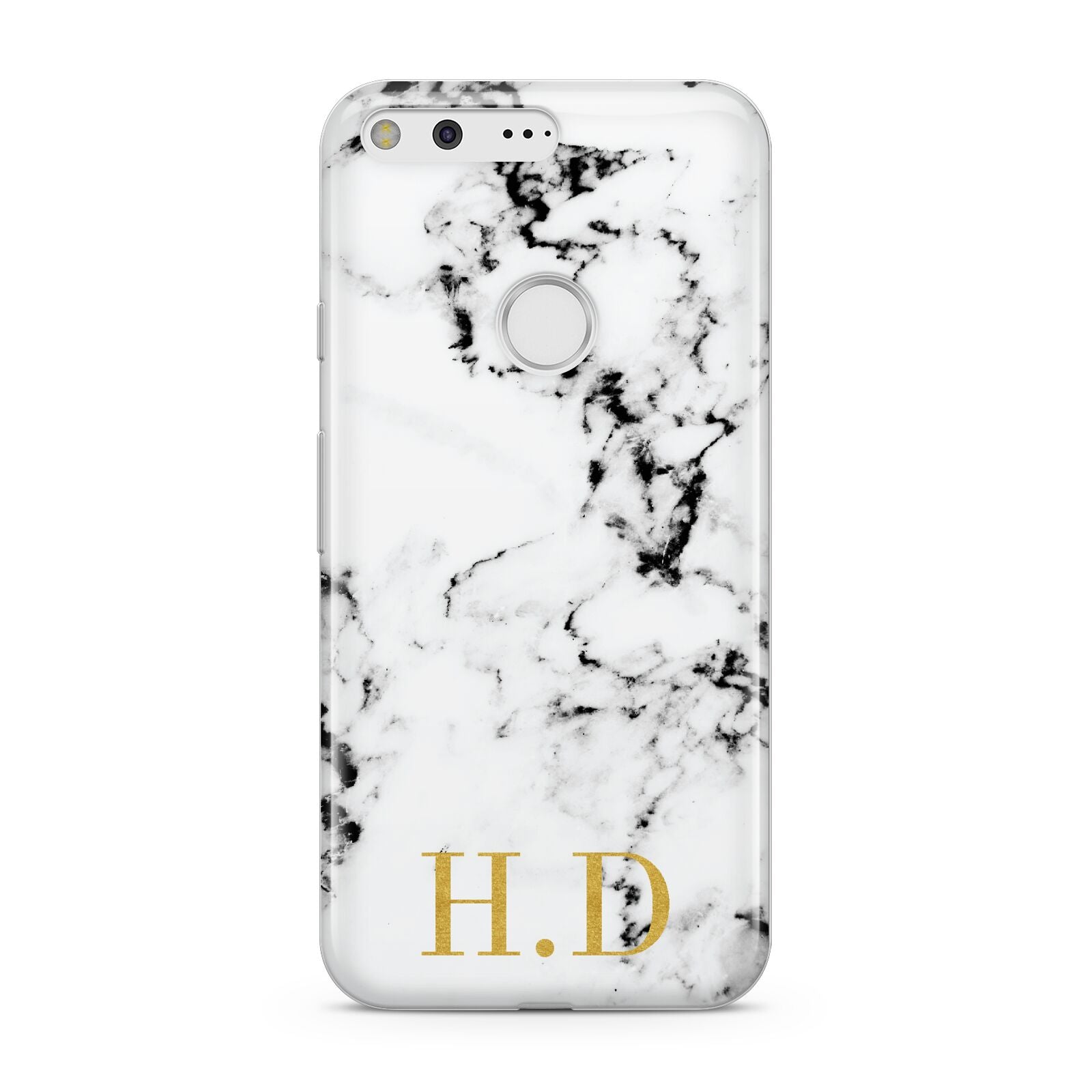 Personalised Gold Initials Marble New Google Pixel Case