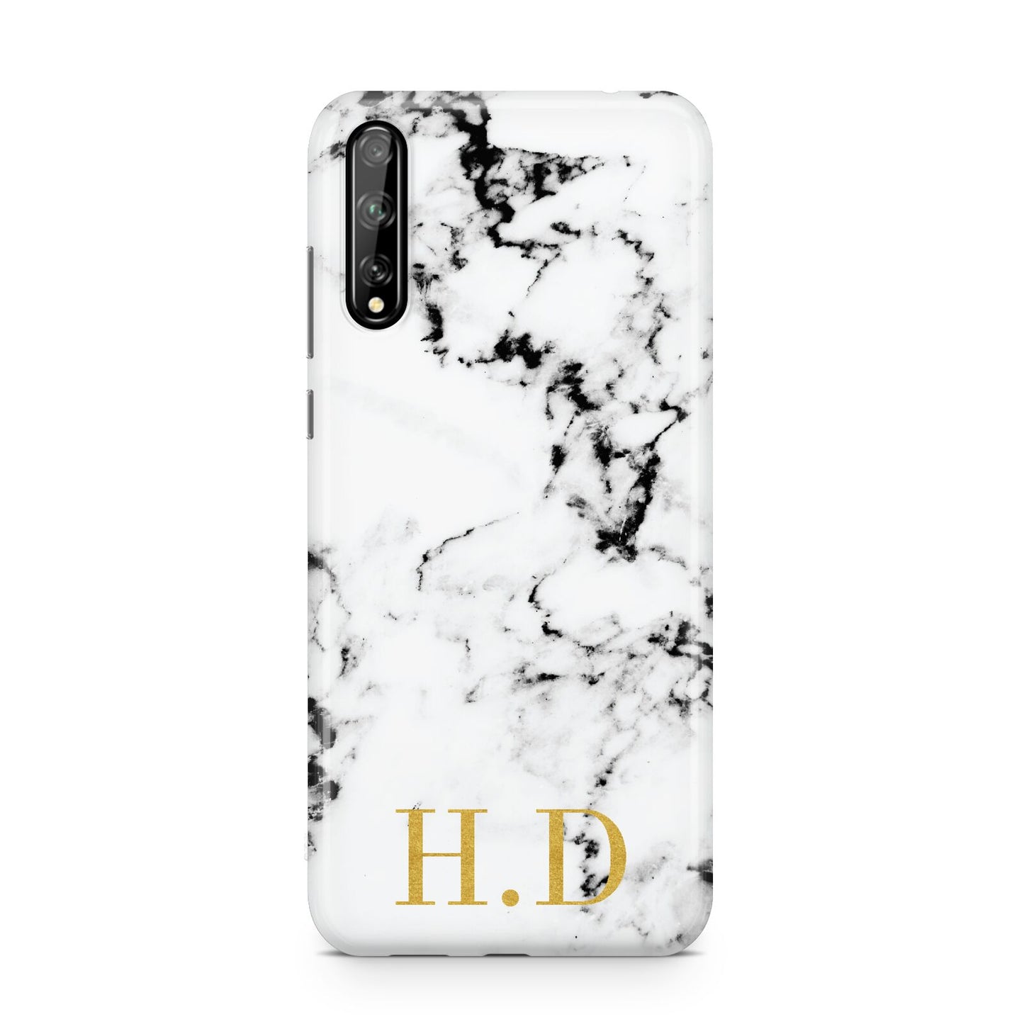 Personalised Gold Initials Marble New Huawei Enjoy 10s Phone Case