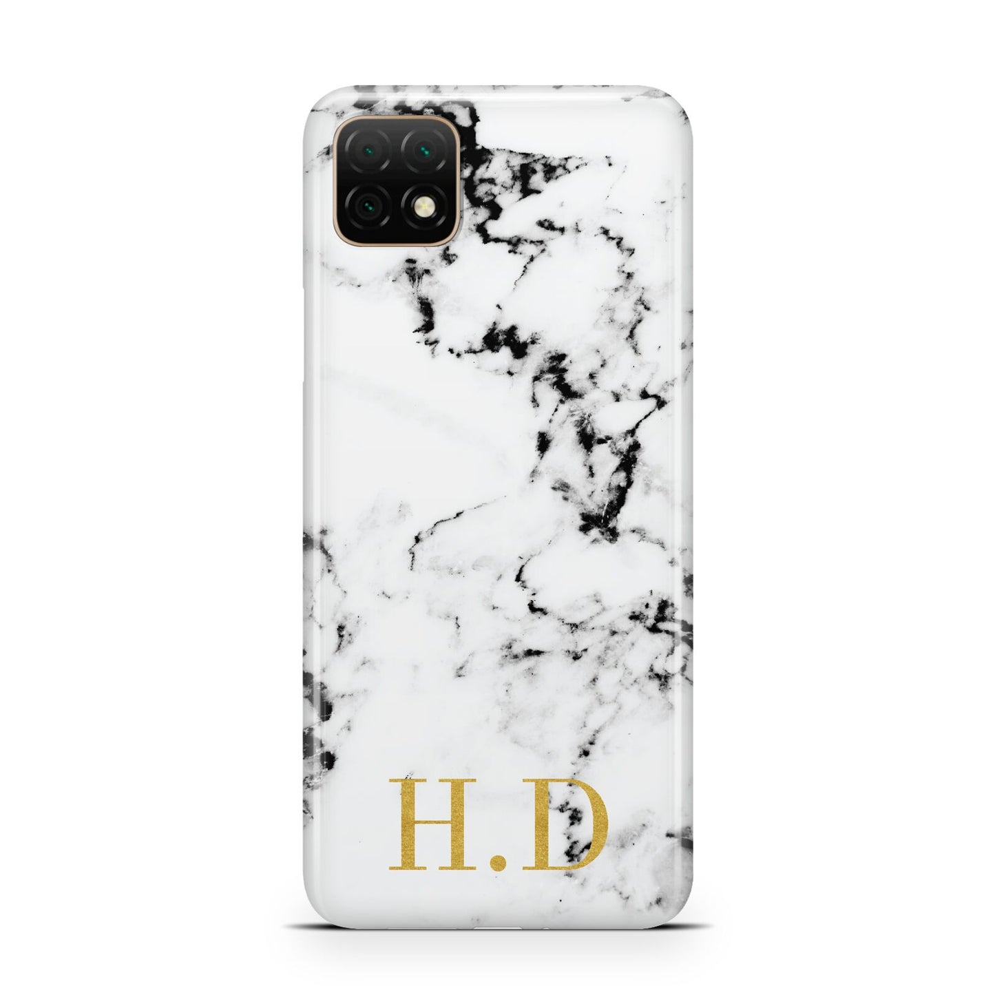 Personalised Gold Initials Marble New Huawei Enjoy 20 Phone Case