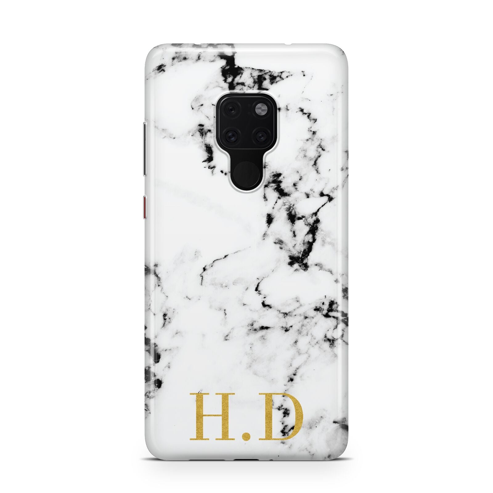 Personalised Gold Initials Marble New Huawei Mate 20 Phone Case