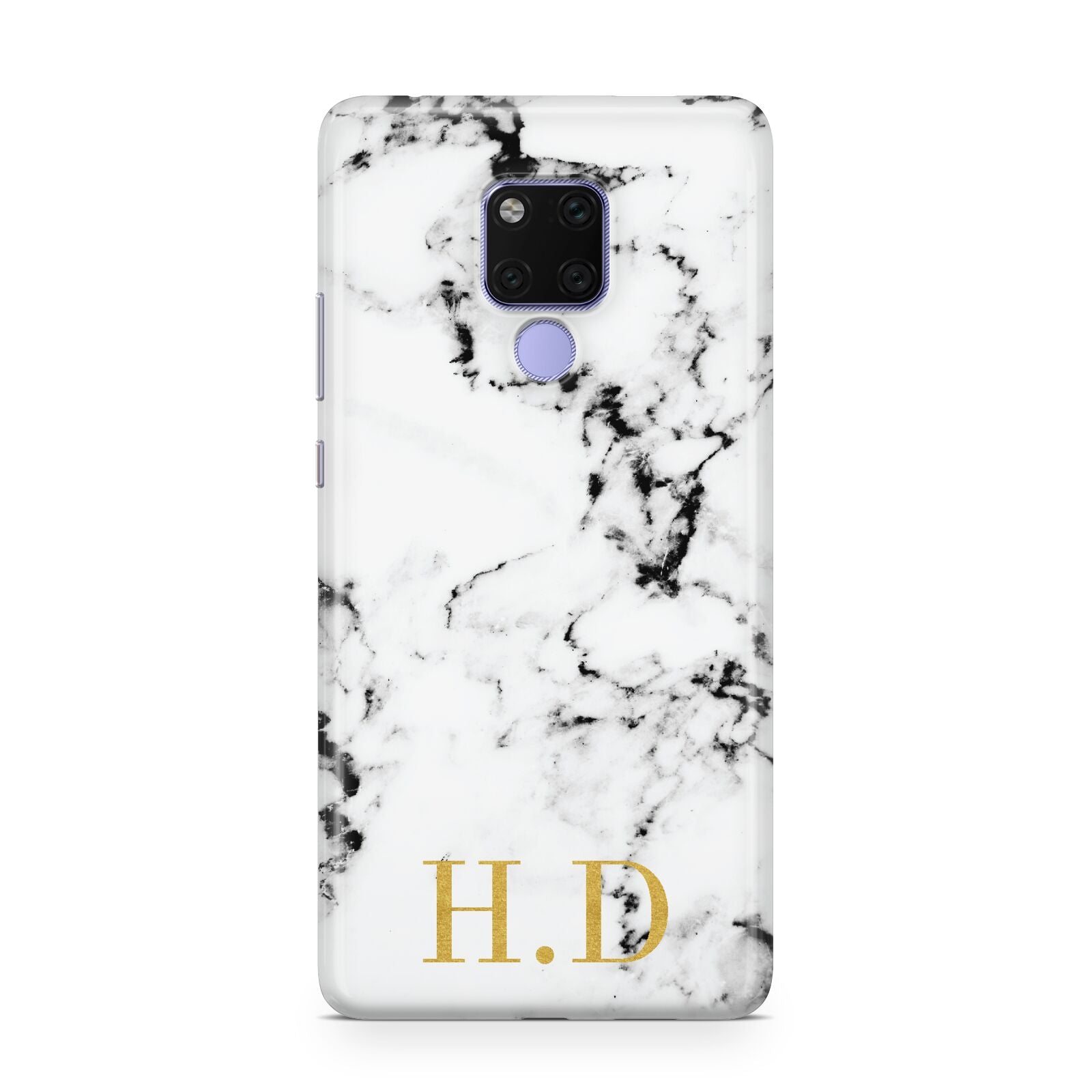Personalised Gold Initials Marble New Huawei Mate 20X Phone Case