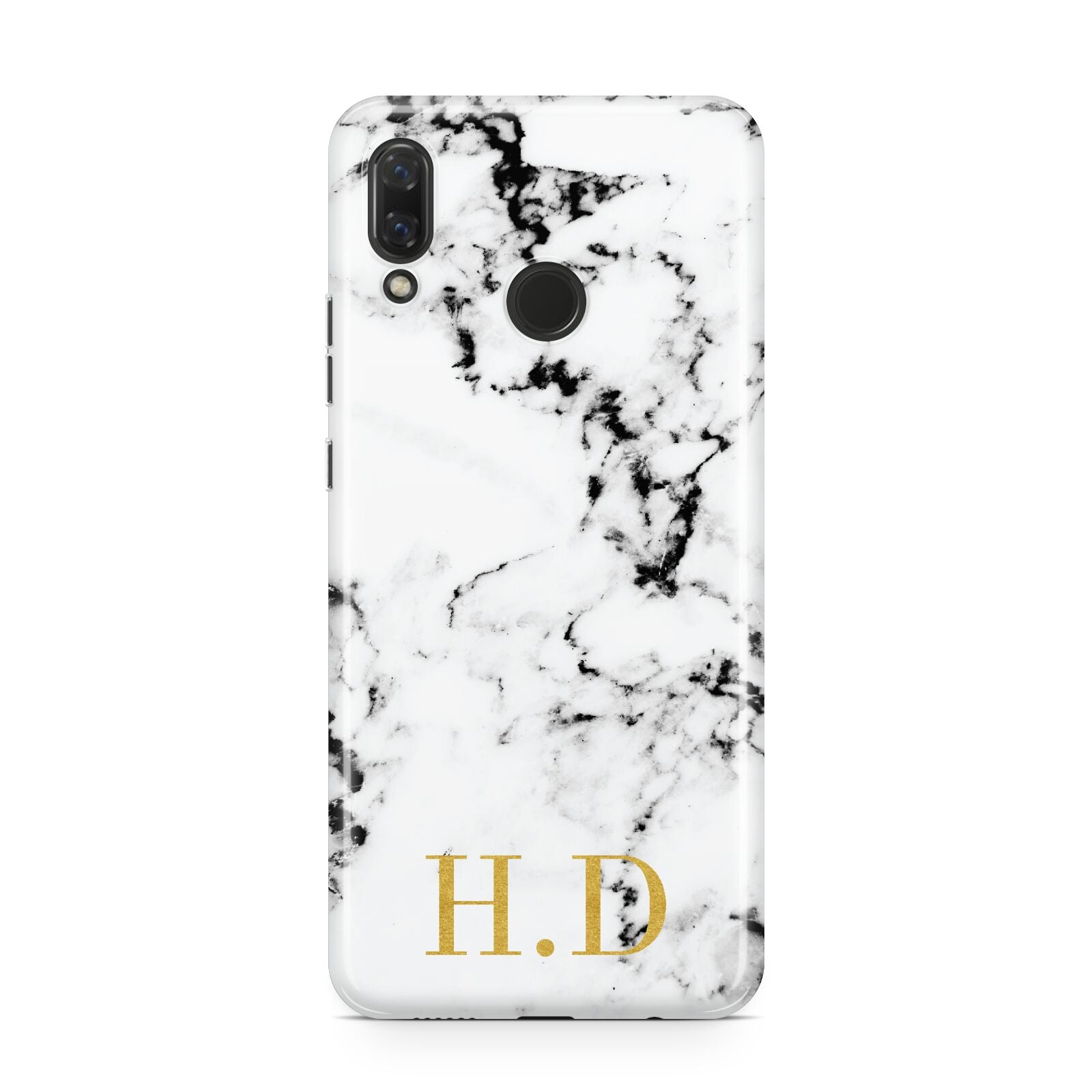 Personalised Gold Initials Marble New Huawei Nova 3 Phone Case