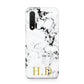 Personalised Gold Initials Marble New Huawei Nova 6 Phone Case