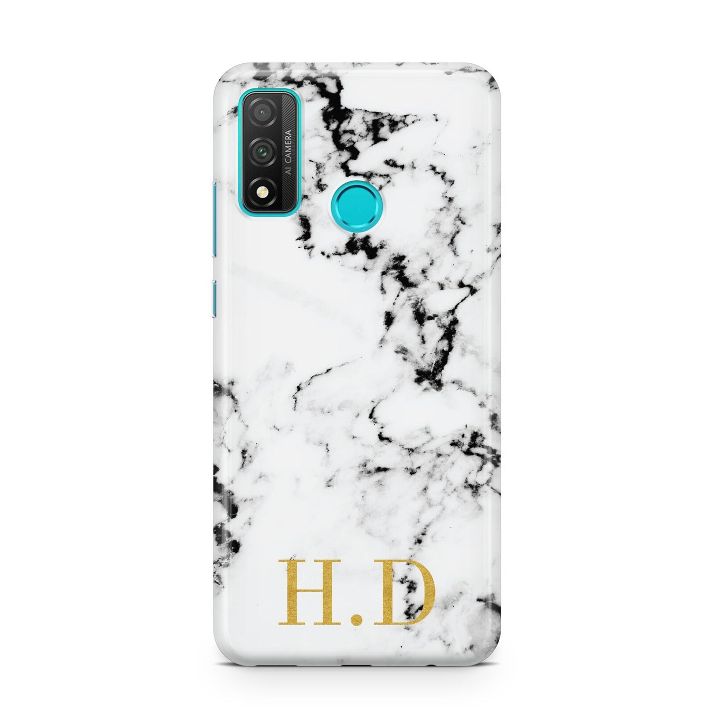 Personalised Gold Initials Marble New Huawei P Smart 2020