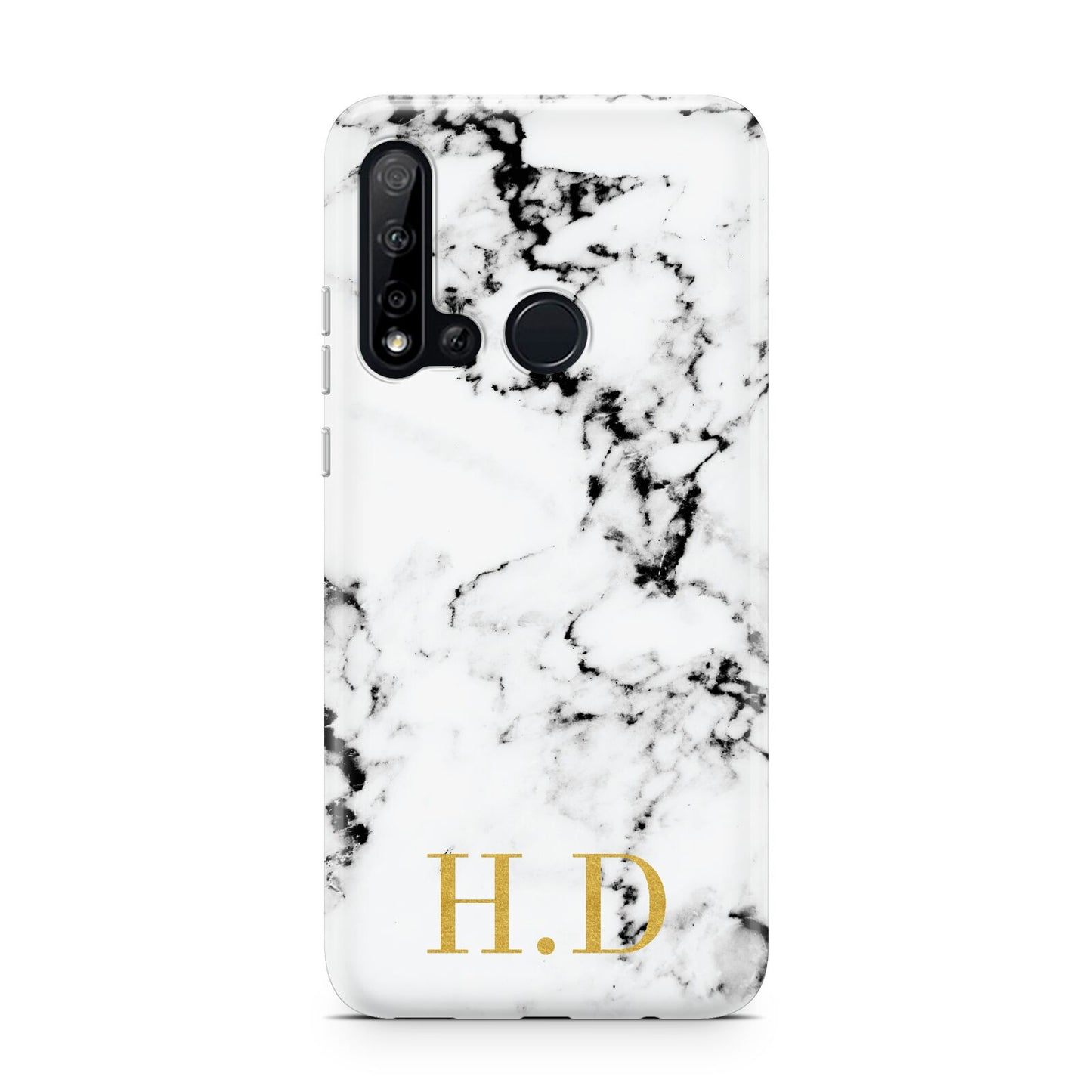 Personalised Gold Initials Marble New Huawei P20 Lite 5G Phone Case