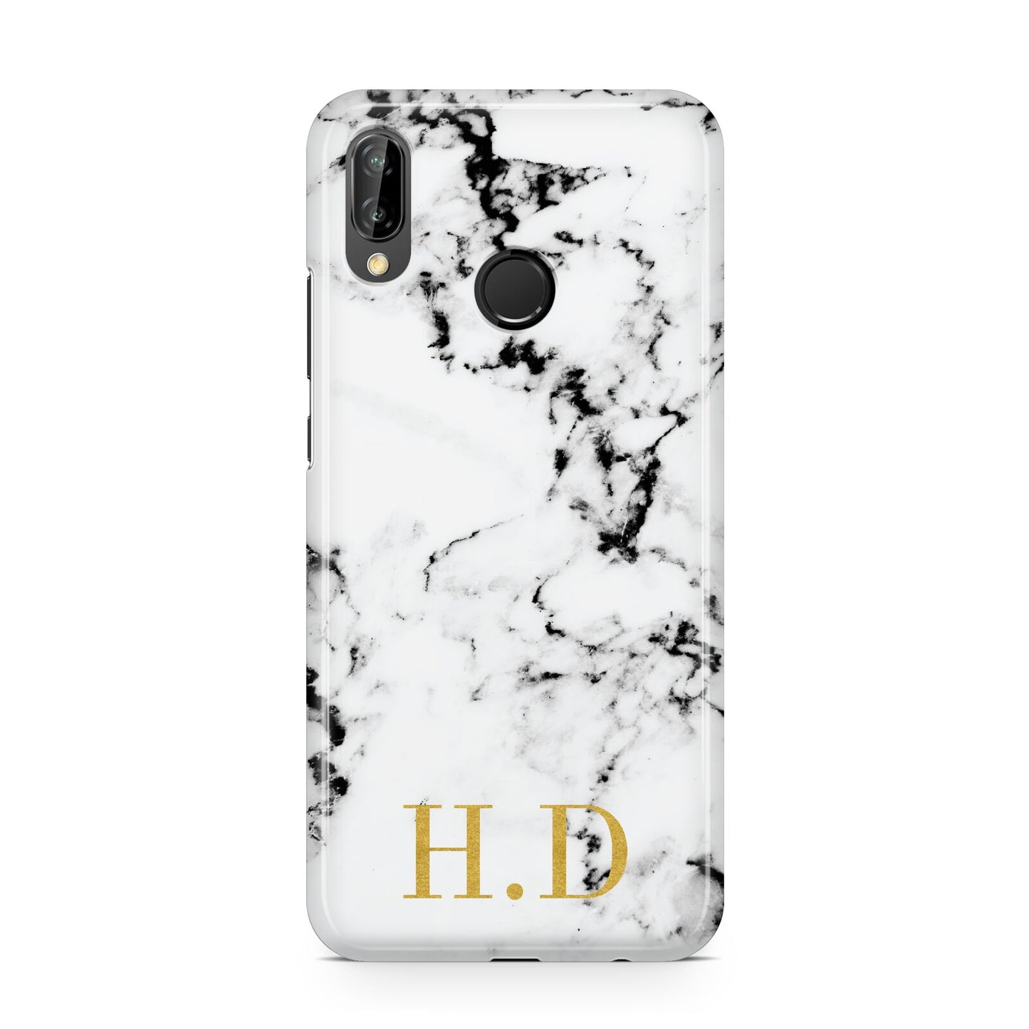 Personalised Gold Initials Marble New Huawei P20 Lite Phone Case