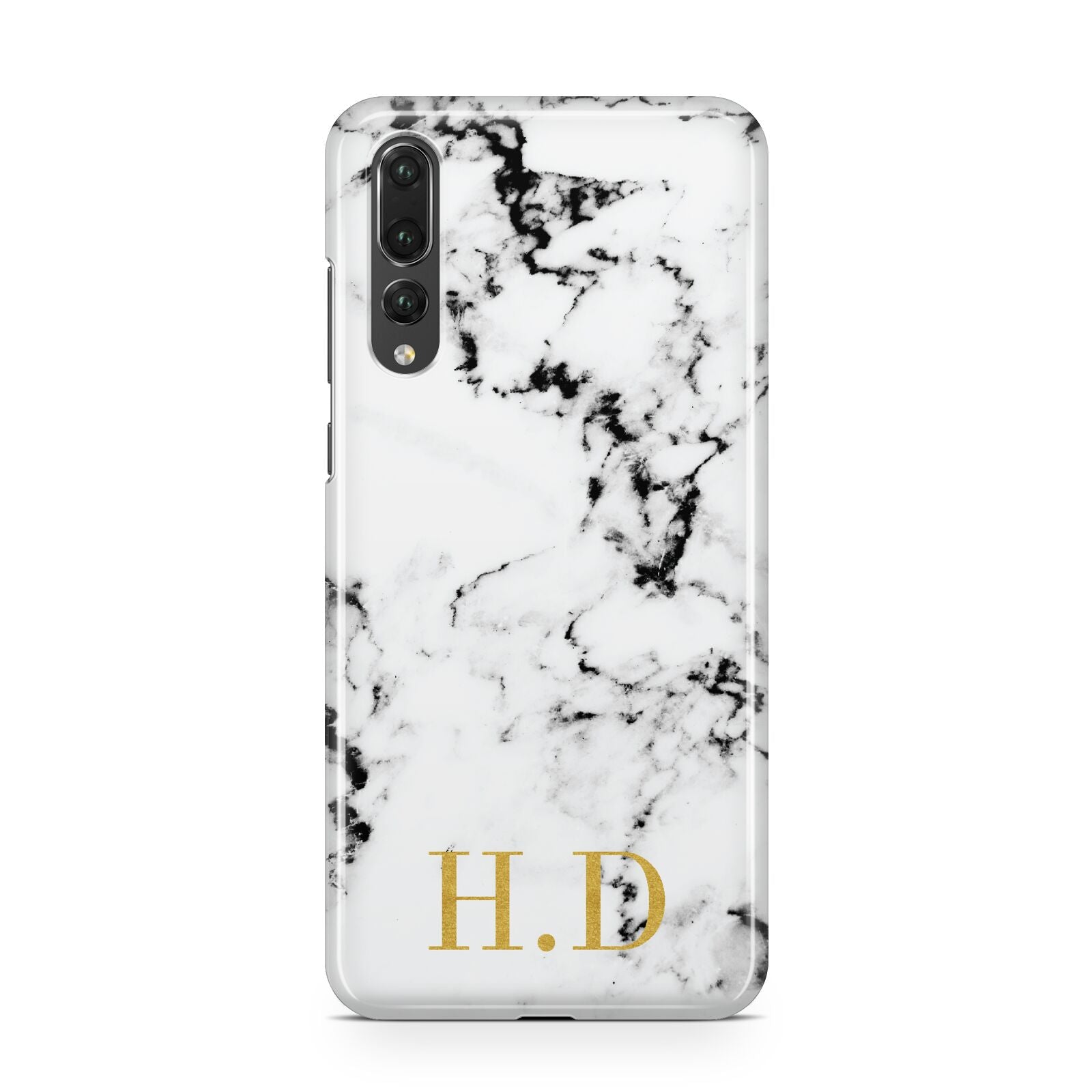 Personalised Gold Initials Marble New Huawei P20 Pro Phone Case
