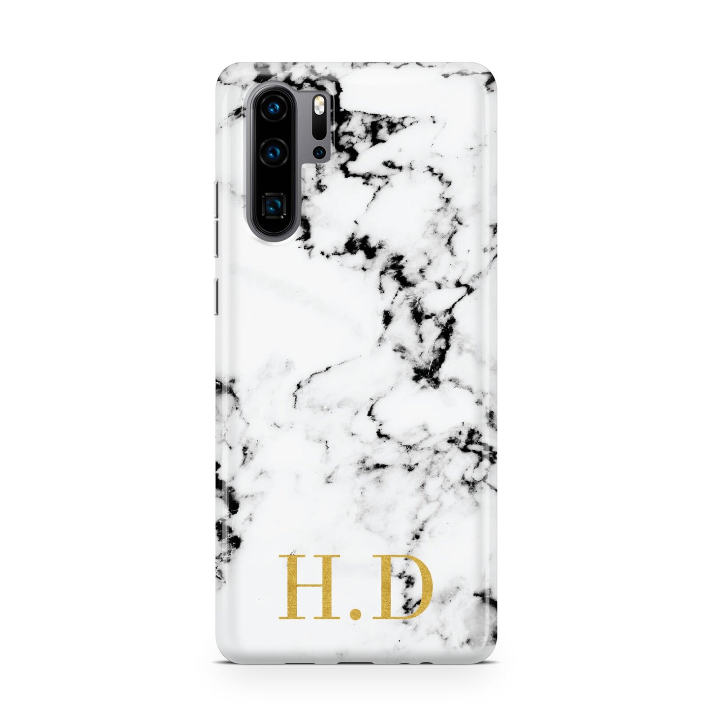 Personalised Gold Initials Marble New Huawei P30 Pro Phone Case
