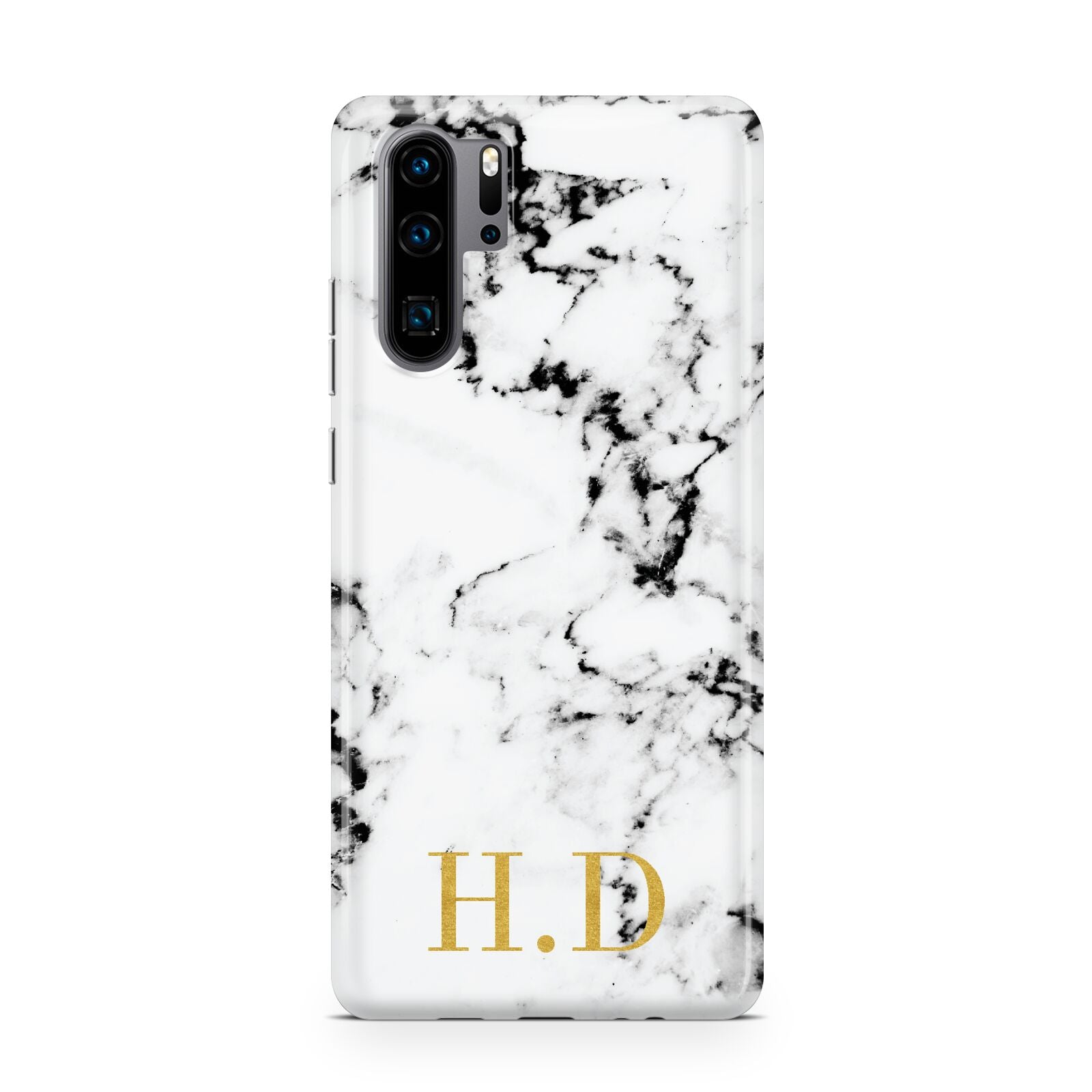 Personalised Gold Initials Marble New Huawei P30 Pro Phone Case