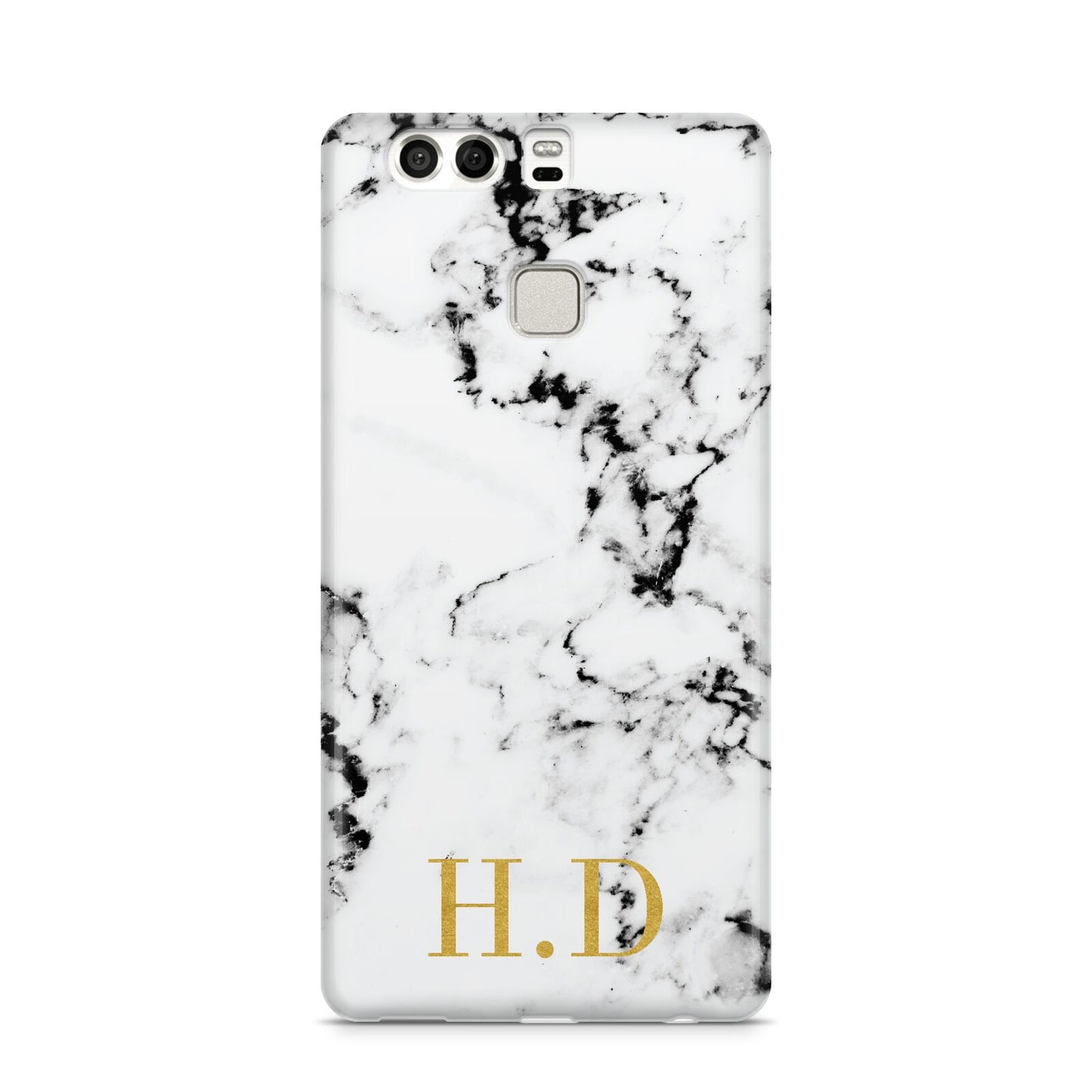 Personalised Gold Initials Marble New Huawei P9 Case