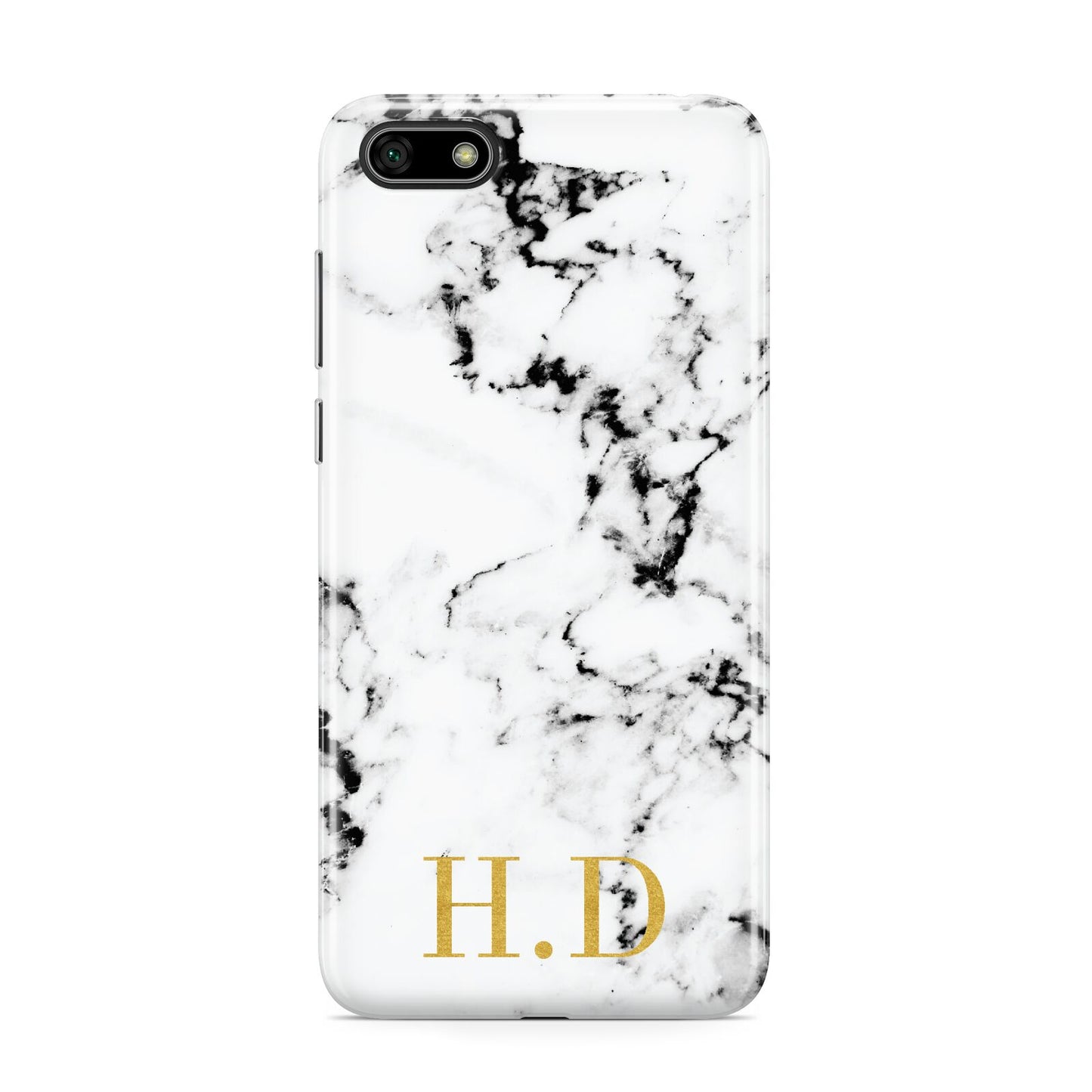 Personalised Gold Initials Marble New Huawei Y5 Prime 2018 Phone Case