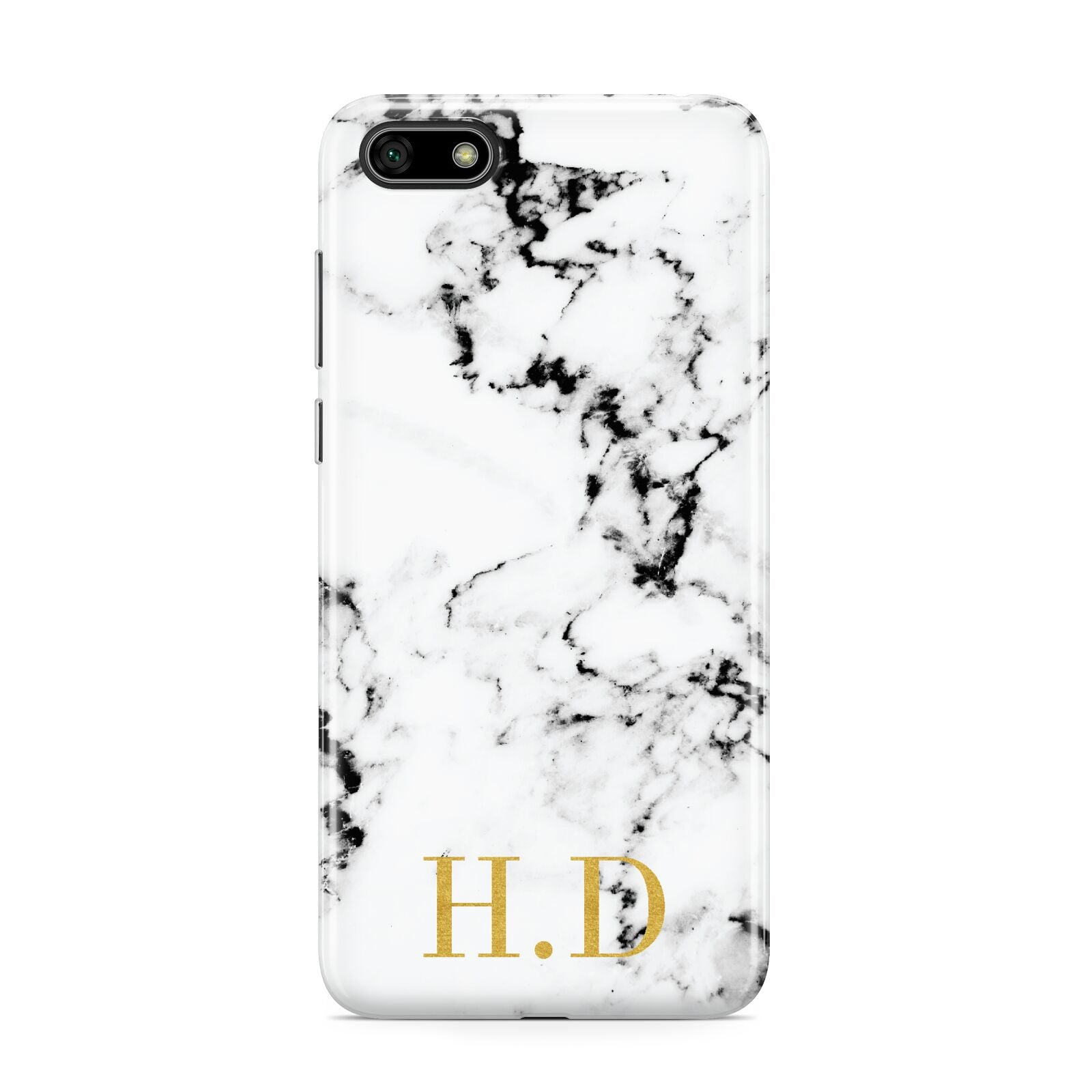Personalised Gold Initials Marble New Huawei Y5 Prime 2018 Phone Case