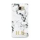 Personalised Gold Initials Marble New Samsung Galaxy A9 2016 Case on gold phone