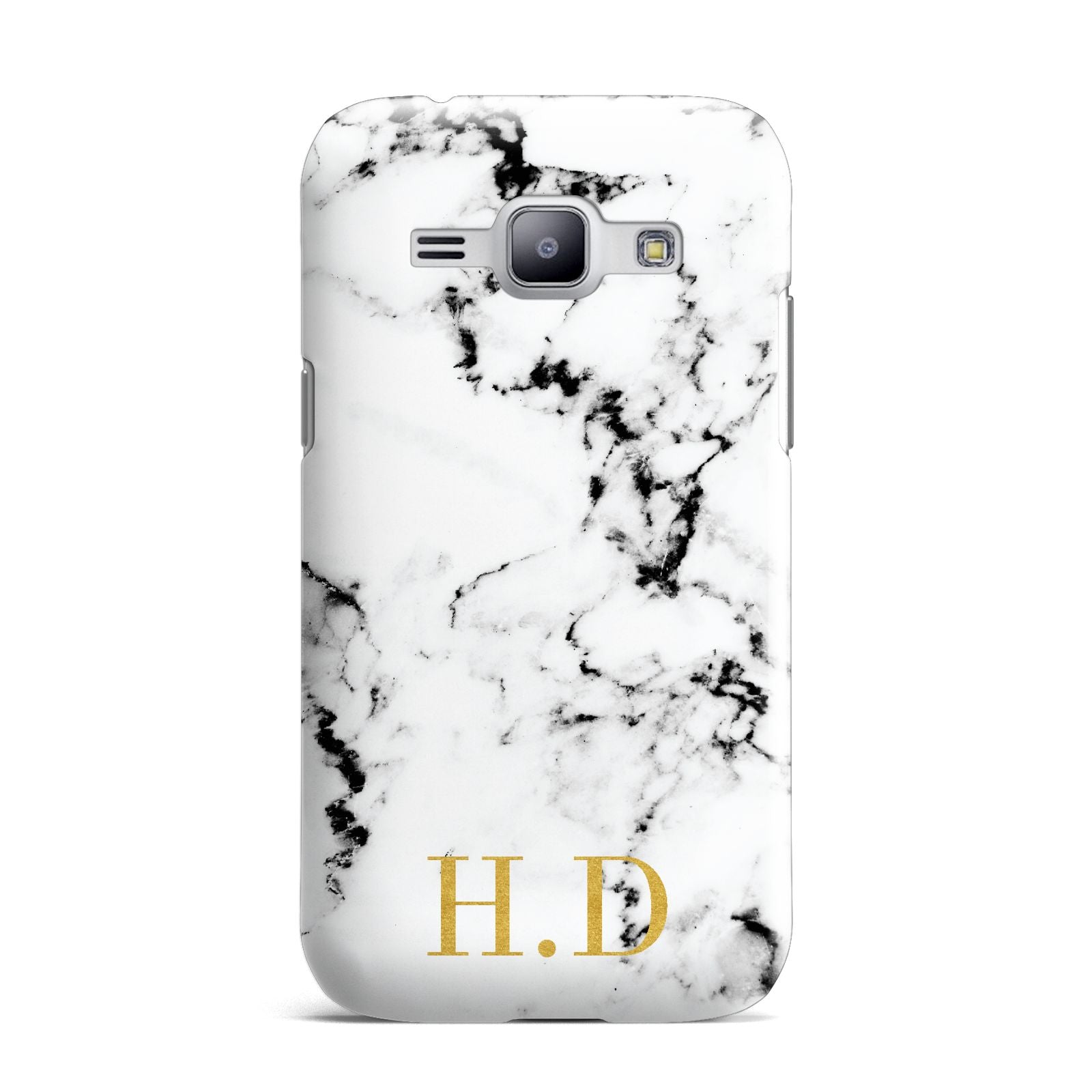 Personalised Gold Initials Marble New Samsung Galaxy J1 2015 Case