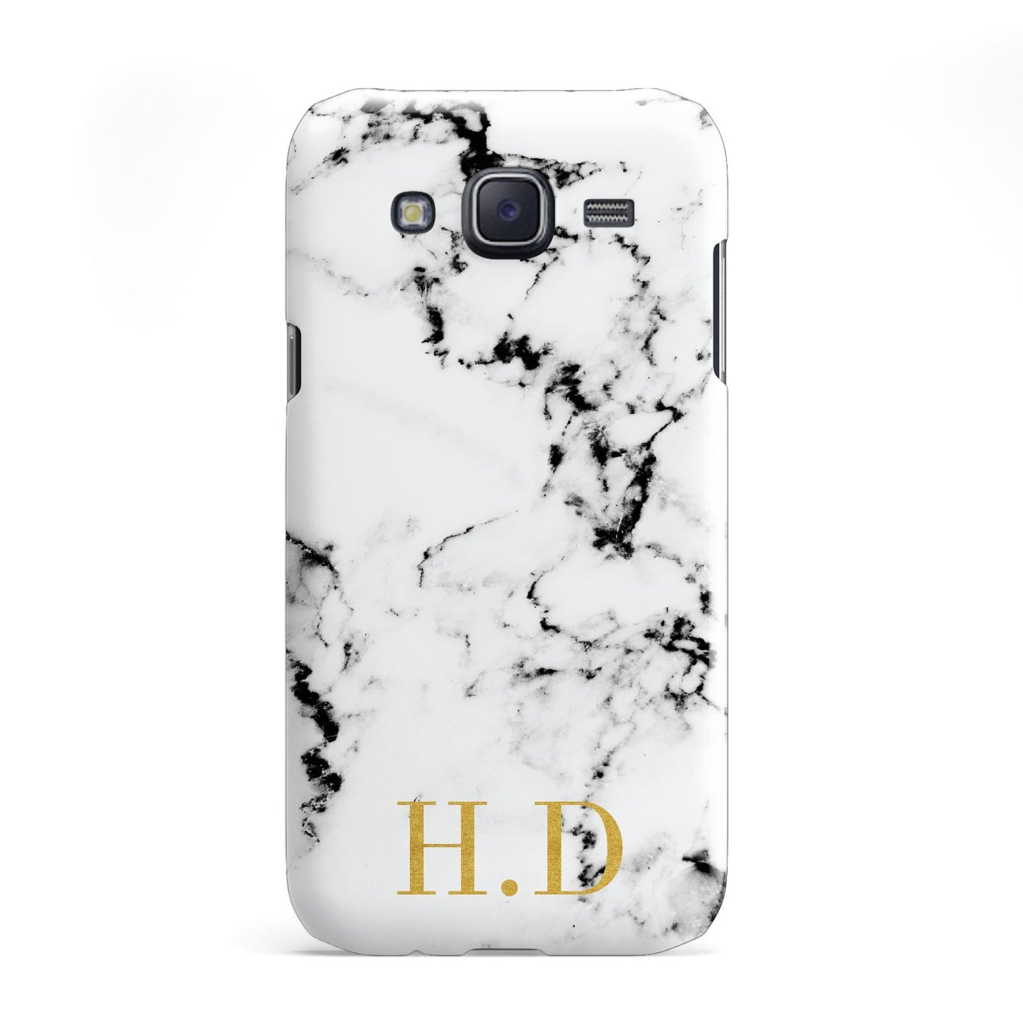 Personalised Gold Initials Marble New Samsung Galaxy J5 Case