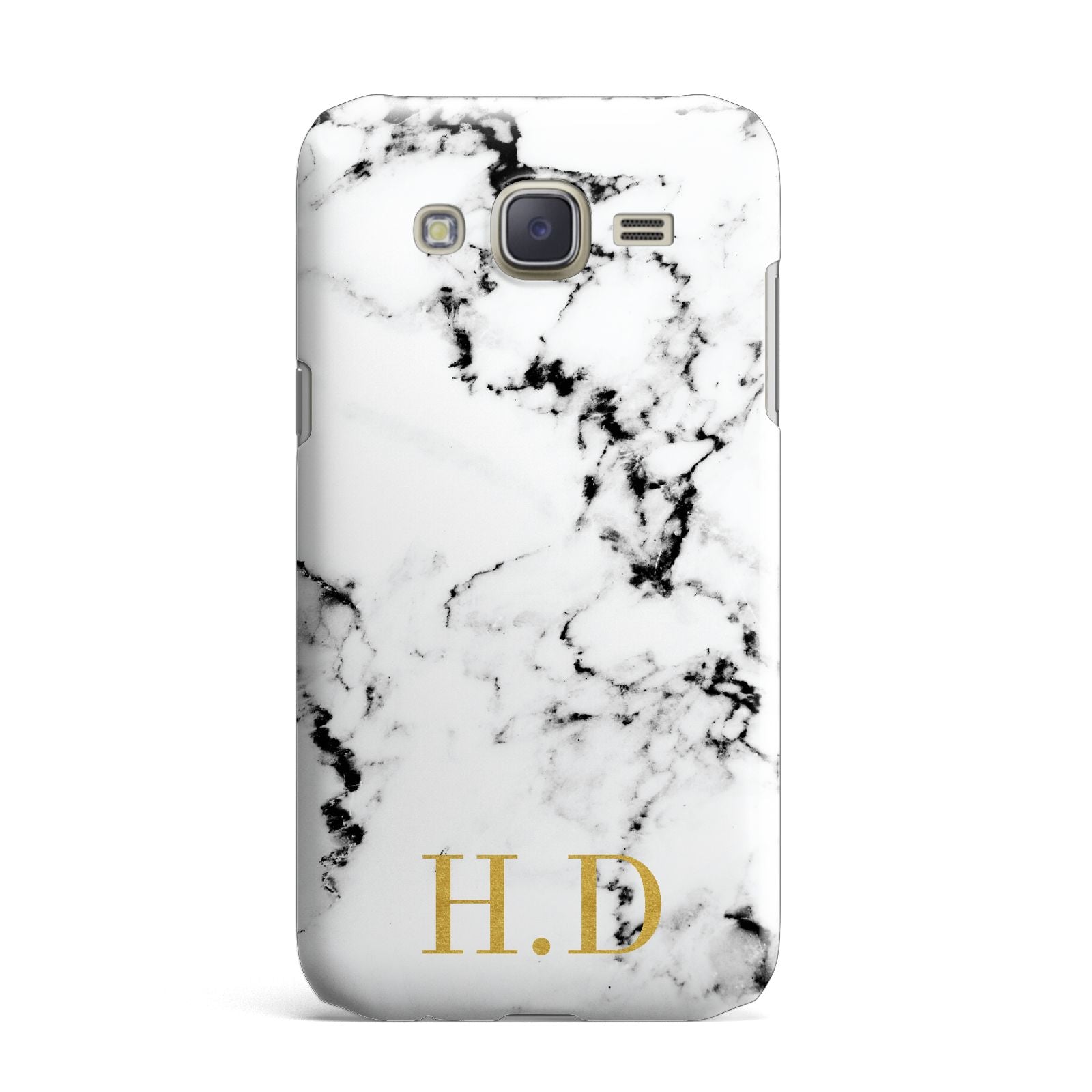 Personalised Gold Initials Marble New Samsung Galaxy J7 Case