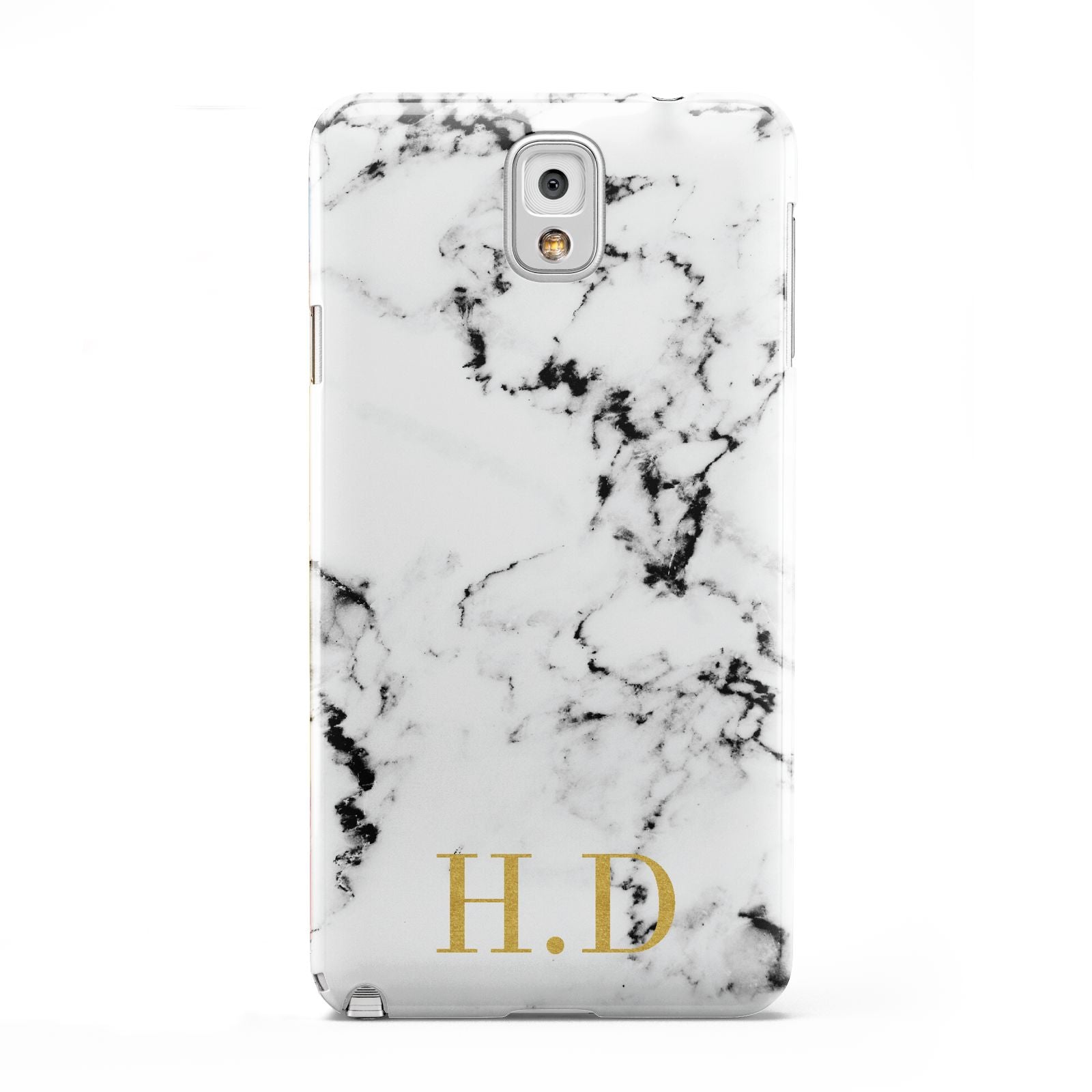 Personalised Gold Initials Marble New Samsung Galaxy Note 3 Case