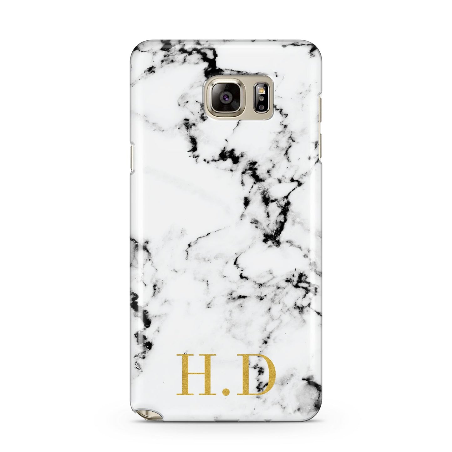 Personalised Gold Initials Marble New Samsung Galaxy Note 5 Case