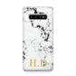 Personalised Gold Initials Marble New Samsung Galaxy S10 Plus Case