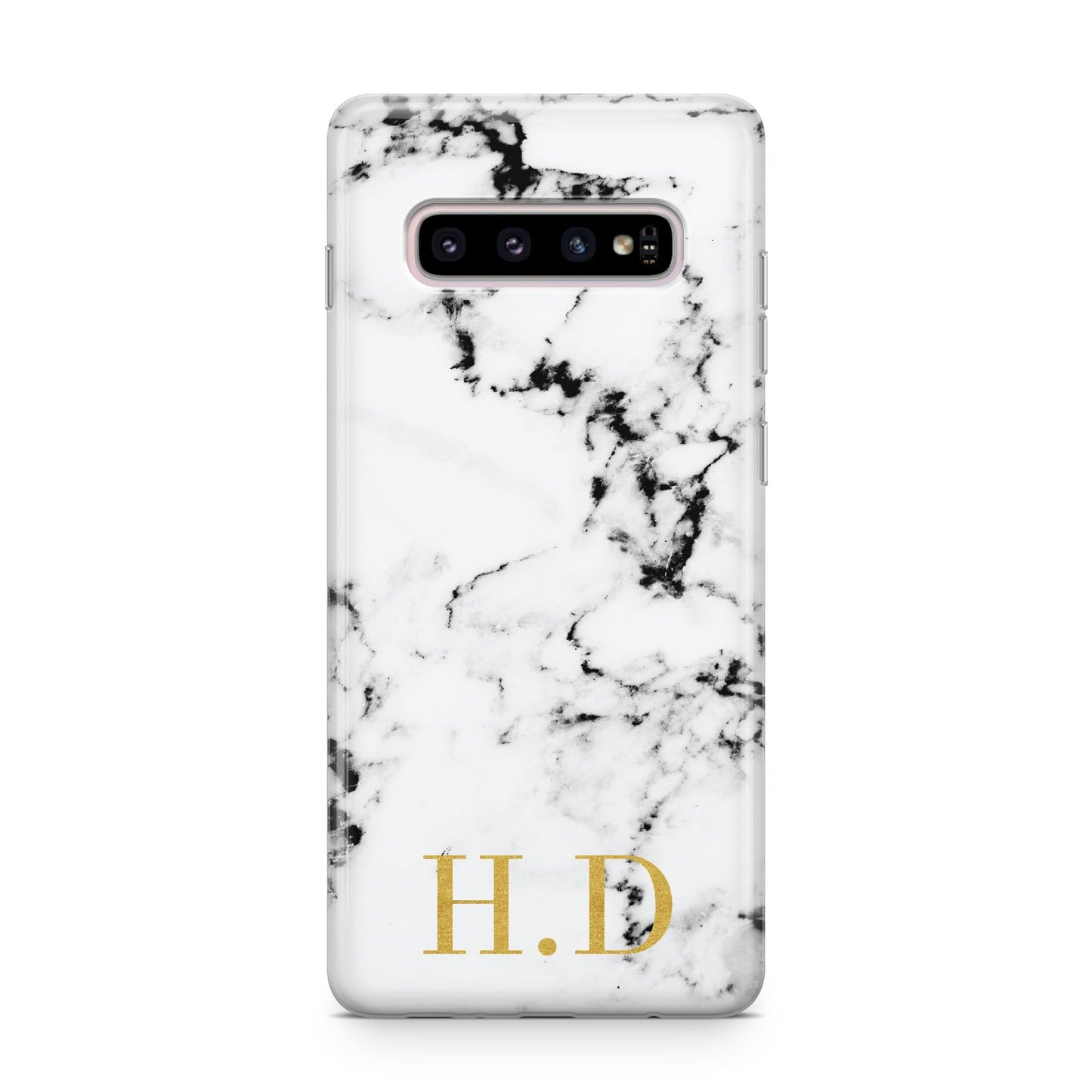 Personalised Gold Initials Marble New Samsung Galaxy S10 Plus Case