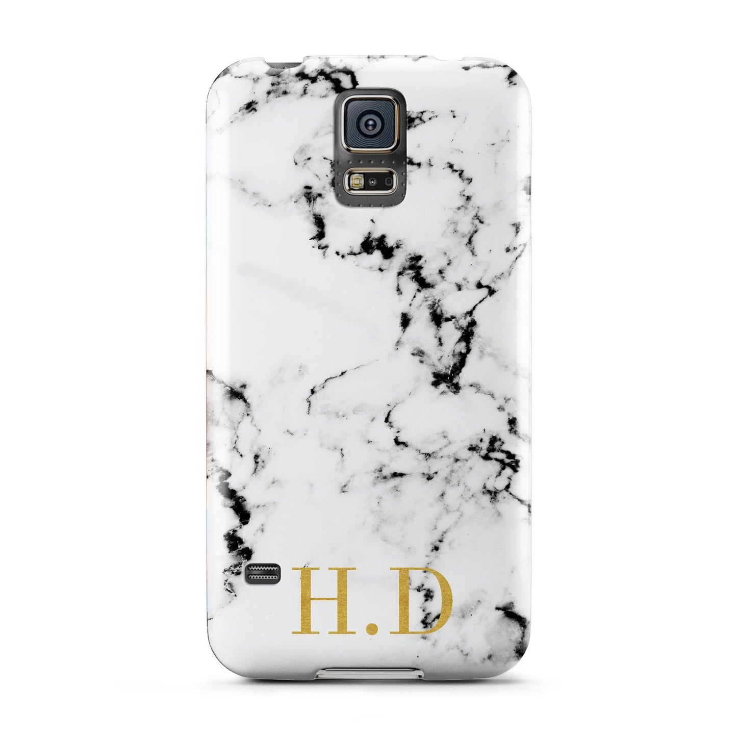 Personalised Gold Initials Marble New Samsung Galaxy S5 Case